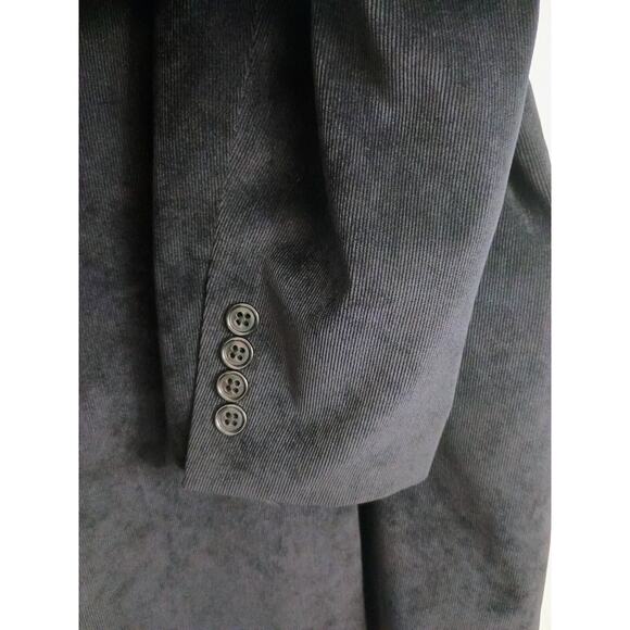 Calvin Klein Blazer Mens 44L Black Corduroy Sport Coat Jacket Two Button Casual - Picture 10 of 12